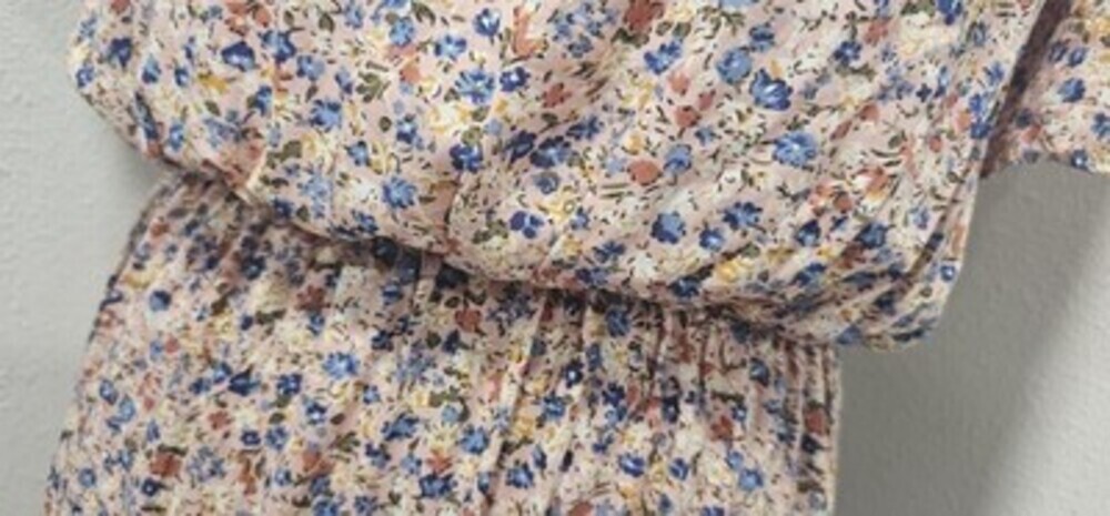 Manydress Womens Casual Floral Print Dress Layered Swing Boho Maxi Pockets Sz L - Picture 10 of 12